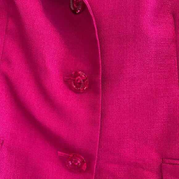 Le Suit Size 16 Magenta Fuschia 2 piece skirt suit set - Picture 8 of 13